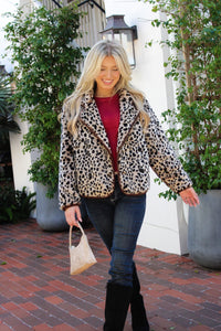Dear John: Meadow Collared Jacket- Cheetah