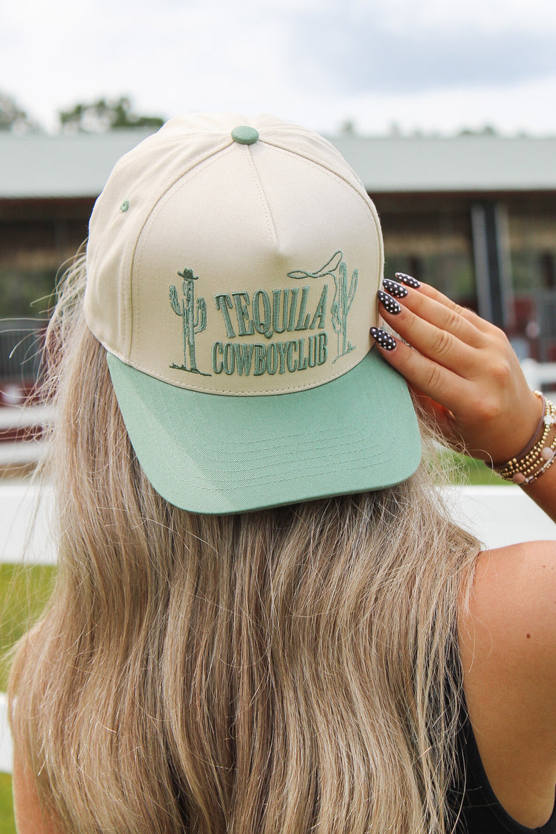 Tequilla Cowboy Embroidered Hat - Sage