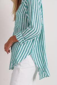 Z Supply: The Perfect Linen Stripe Top - La Palma