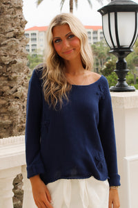 Summer Tide Starfish Sweater - Navy