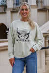 Frontier Spirit Wild West Graphic Knit Top - Oatmeal