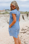 Everything I Want Button Down Denim Dress - Denim
