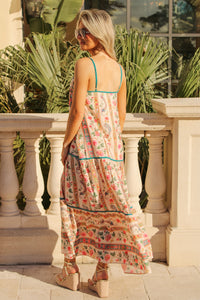 Secret Garden Tiered Maxi Dress - Multi