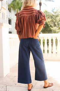 Weekend Vibes Patch Pocket Pants - Dk Denim