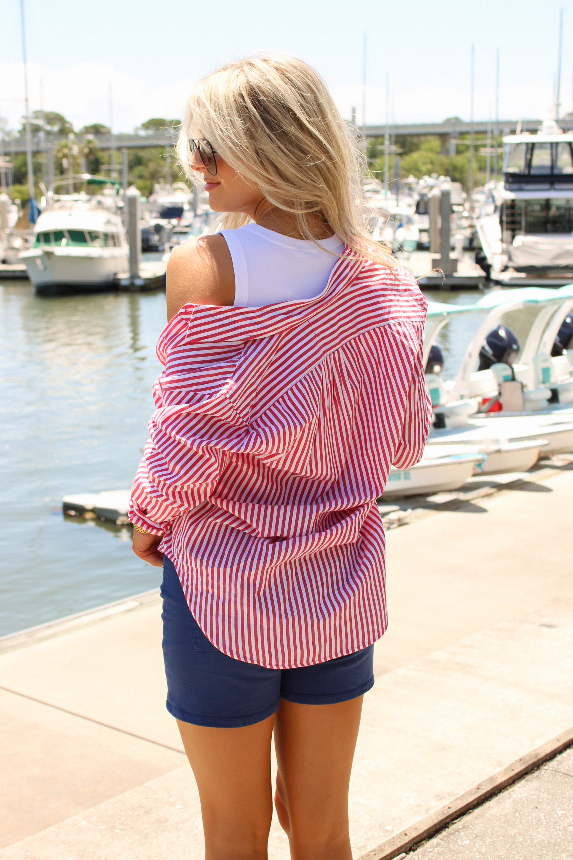 Dear John: Lolita Top - Salsa Stripe