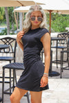 Z Supply: Camino Textured Mini Dress - Black