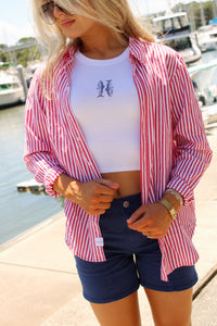 Dear John: Lolita Top - Salsa Stripe