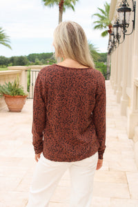 Dear John: Vanya Long Sleeve Tee - Brown Leopard