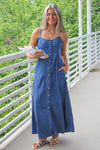 Z Supply: Angel Eyes Denim Midi Dress - Medium Indigo