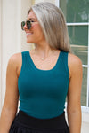 Timeless Touch Sleeveless Sweater Bodysuit - Teal