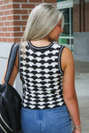 Sweet Memories Scalloped Cropped Sweater - Black