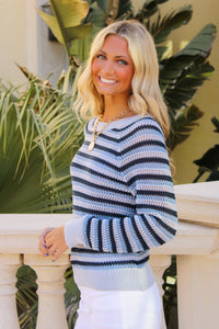 Juliet Striped Sweater - Blue Multi