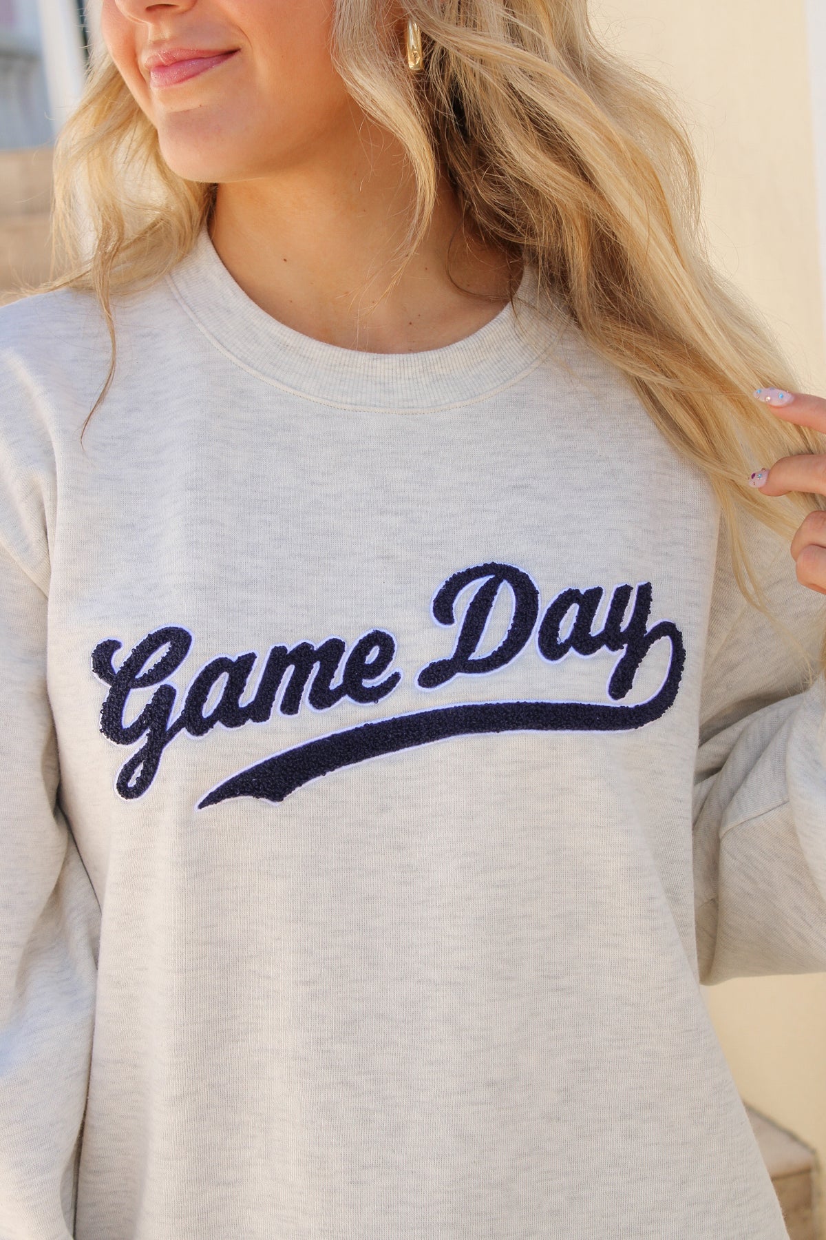 Z Supply: Boyfriend Game Day Sweatshirt - Feather Gray