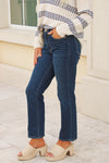 Jeanne Super High Rise Cropped Flare Jeans - Richmond
