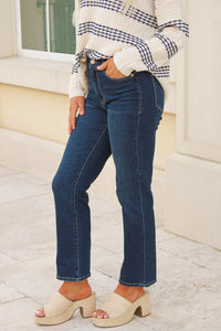 Jeanne Super High Rise Cropped Flare Jeans - Richmond