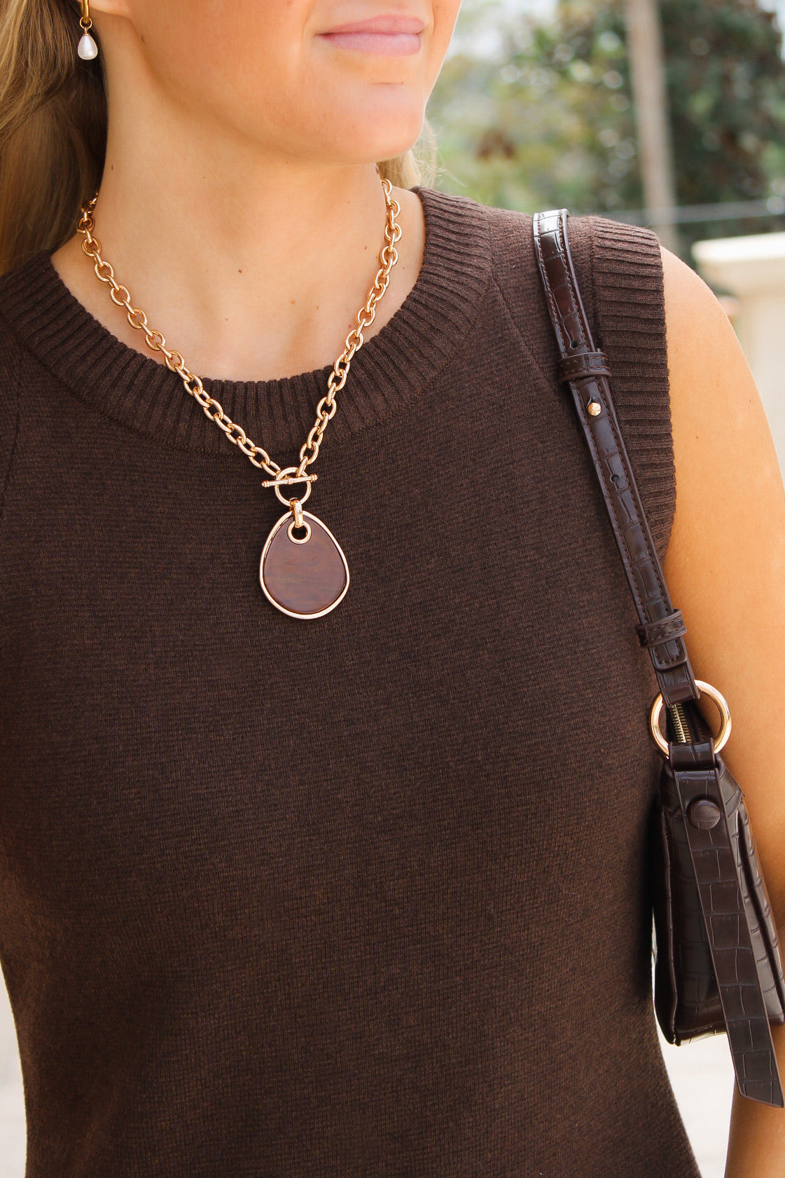 Sadie & Sage: Going Places Mini Dress - Chocolate
