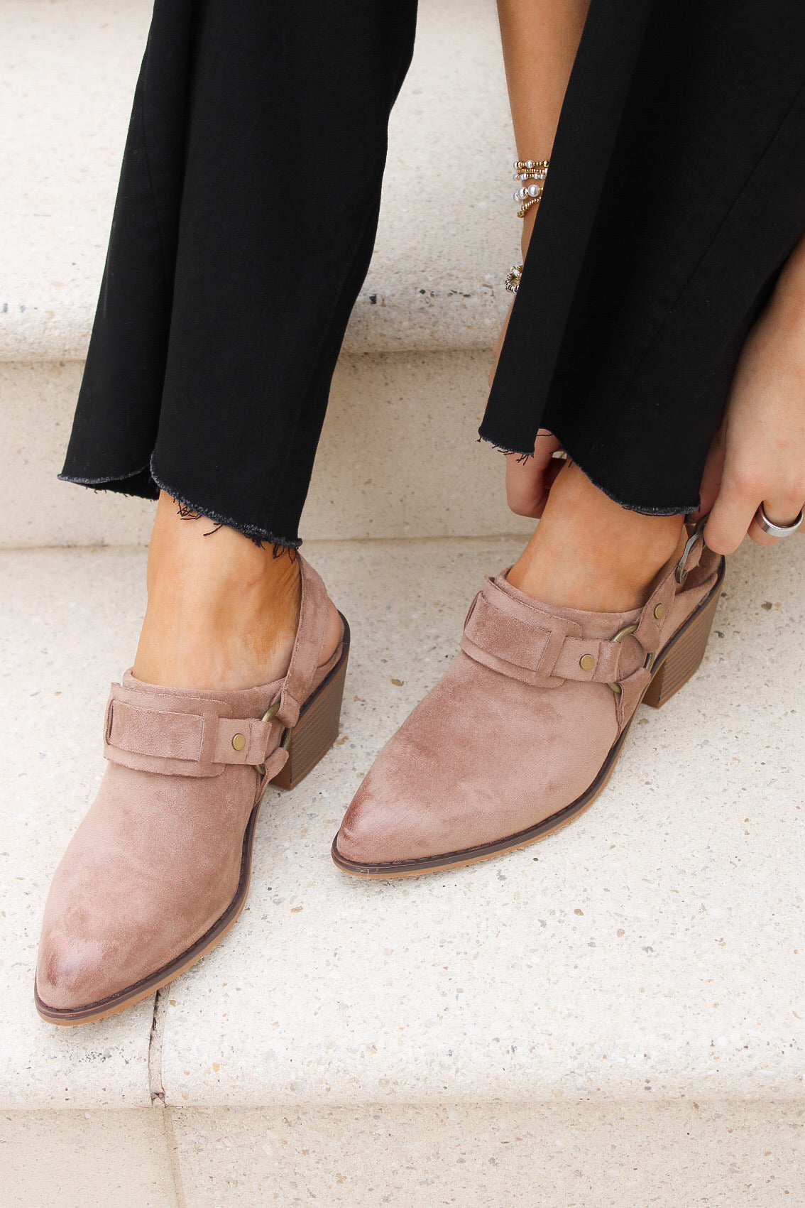 The Renegade Sling Back Bootie - Taupe
