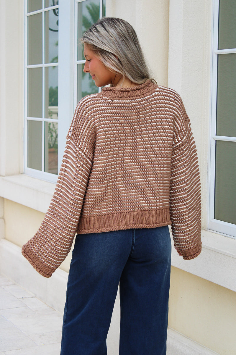 Dear John: Pasquette Sweater - Mocha Stripe