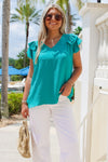 Always Be True Flutter Sleeve Top - Jade