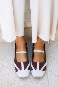 Via Mary Jane Sneaker - Chocolate/Cream