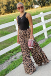 Into The Wild Tiered Wide Leg Pants - Leopard