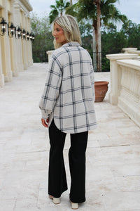 Z Supply: Plaid Tucker Jacket - Crystal Gray
