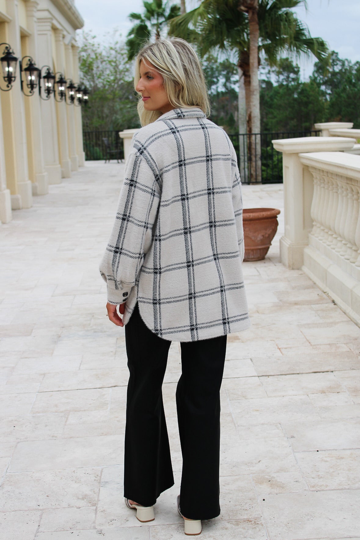 Z Supply: Plaid Tucker Jacket - Crystal Gray