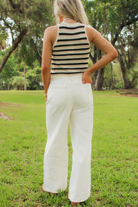 Weekend Harbor Wide Leg Pants - Ivory