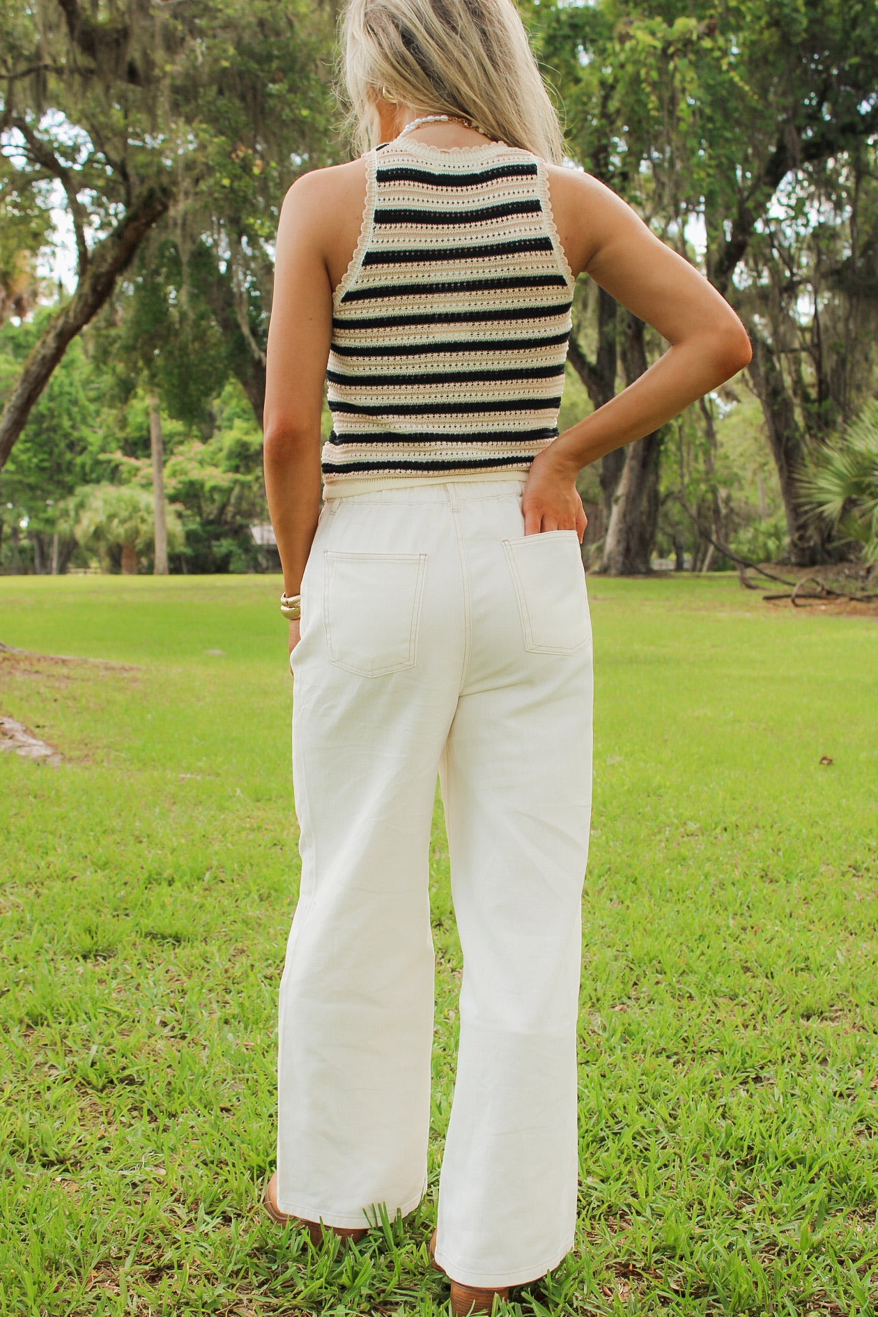 Weekend Harbor Wide Leg Pants - Ivory
