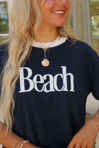 Z Supply: Beach Contrast Boyfriend Tee - Eclipse