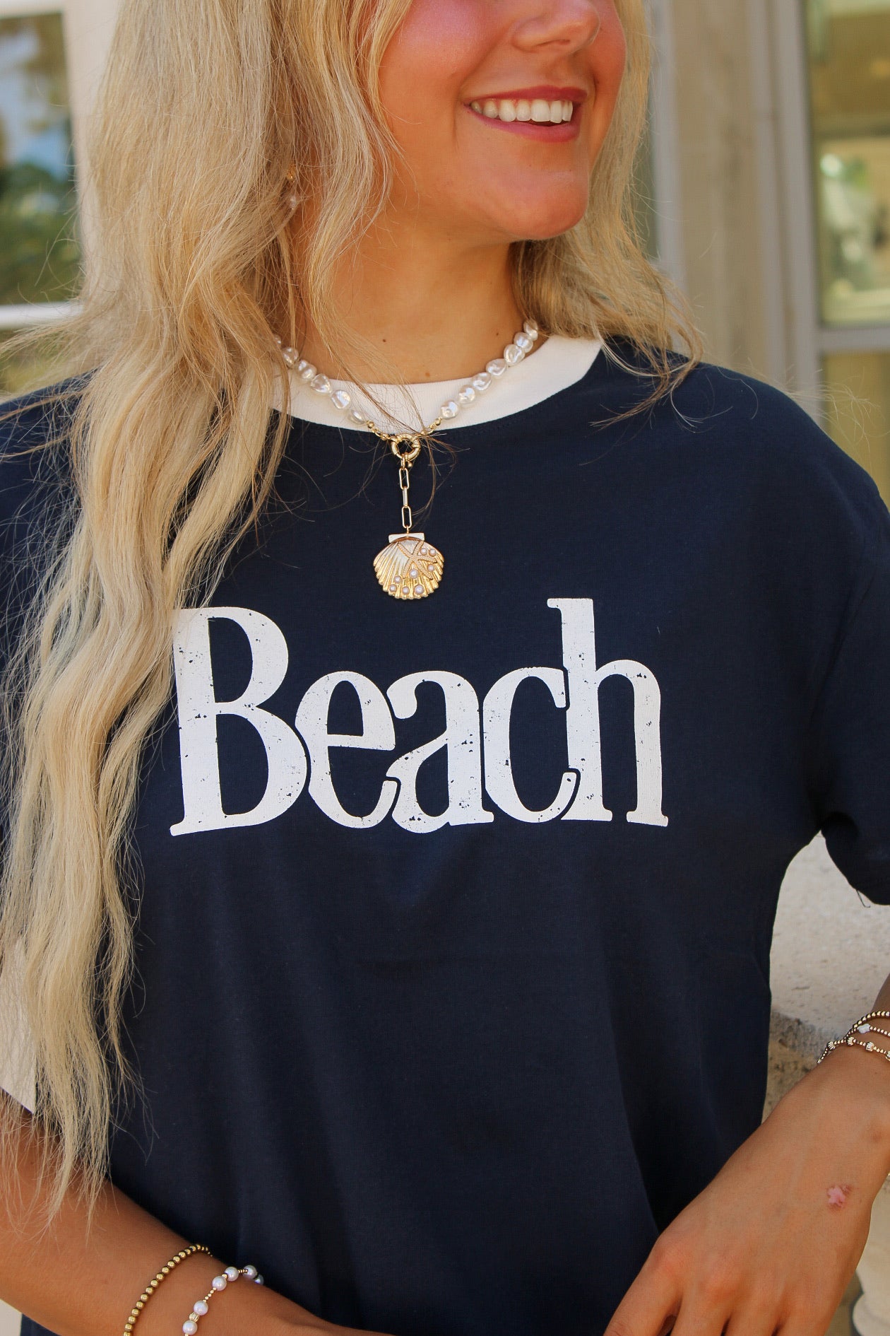 Z Supply: Beach Contrast Boyfriend Tee - Eclipse