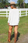 Rodeo Ready Western Boot Sweater - Ivory