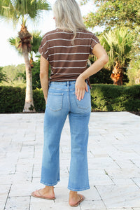 Parker High Rise Wide Leg Jeans - Med Wash