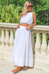 Summertime Days A Line Maxi Skirt - White