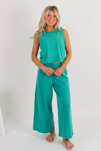 Z Supply: Scout Jersey Cropped Flare Pant - La Palma