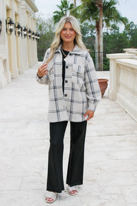 Z Supply: Plaid Tucker Jacket - Crystal Gray