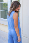 Z Supply: Sloane V-Neck Denim Top - Bay Blue