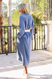 Dear John: Galina Shirt Dress - Imperial Blue