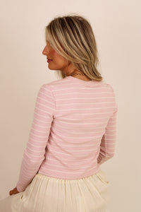 Z Supply: Ferris Henley Striped Top - Washed Pink