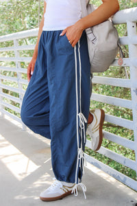 In The Game Tie Track Joggers - Denim