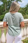 Simply Put Scoop Neck Top - Olive