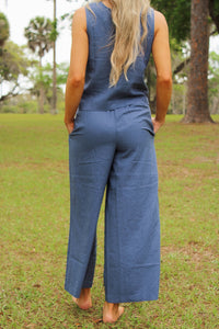 Z Supply: Scout Linen Pant - Vintage Indigo