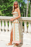 Desert Days Printed Maxi Dress - Green/Brown