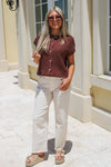 Always Remember Me Button Down Sweater - Chocolate