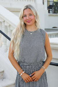 Z Supply:  Merit Gingham Top - Black