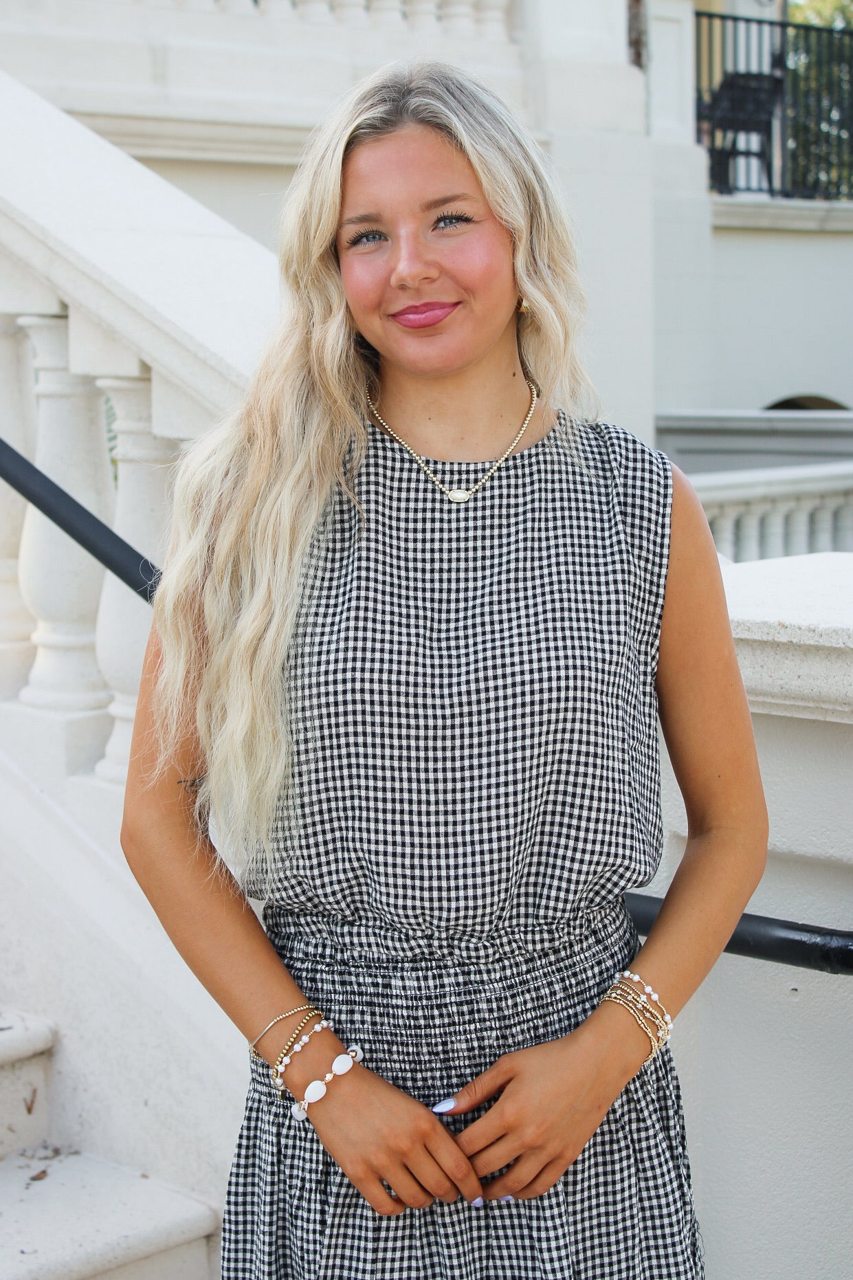 Z Supply:  Merit Gingham Top - Black