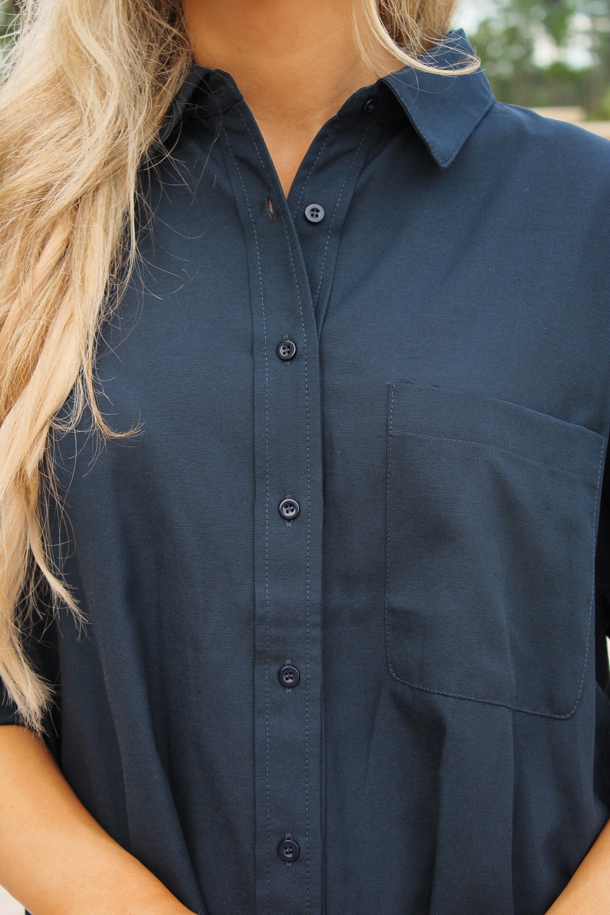 A Classic Look Contrast Stripe Top - Midnight