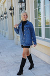 In My Element Oversized Denim Jacket - Medium Wash
