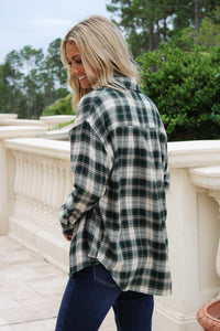 River Plaid Button Up - Garland Green
