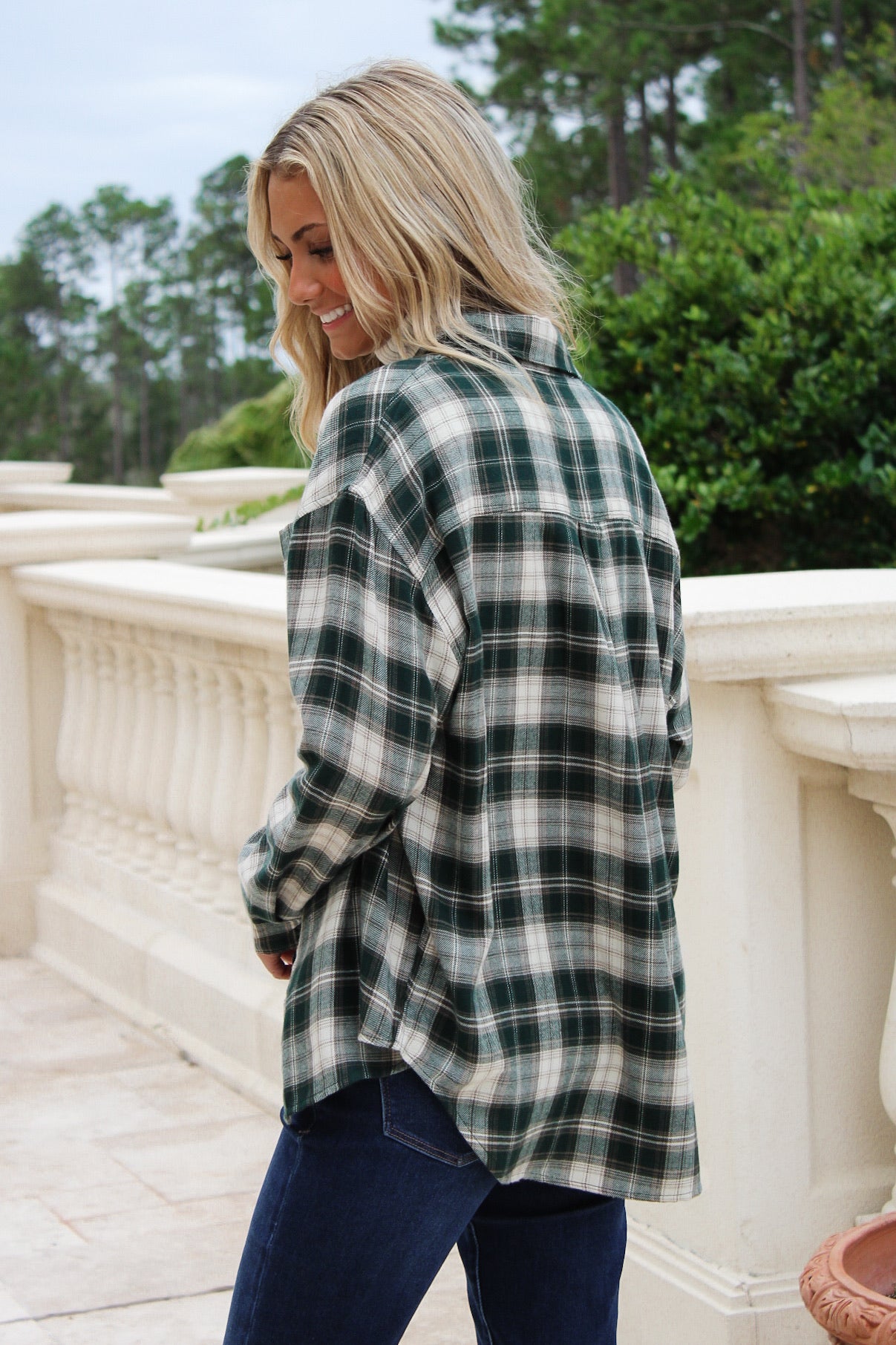 River Plaid Button Up - Garland Green